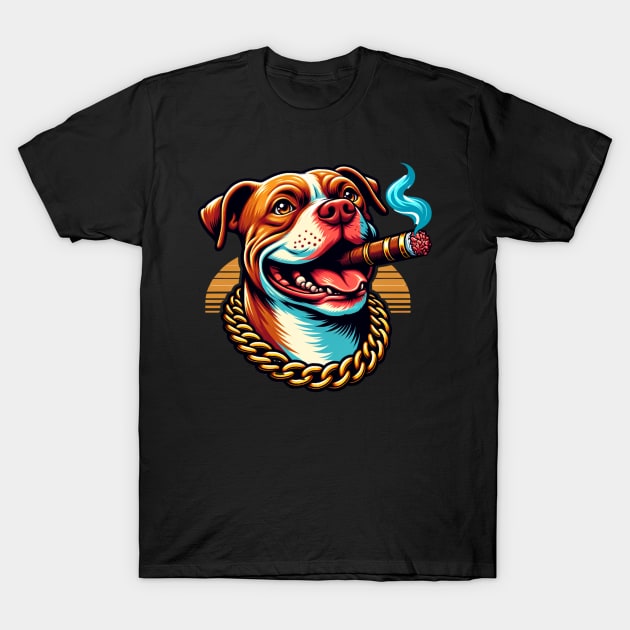 The Dog Life Pitbull Cigar T-Shirt by MugMusewear